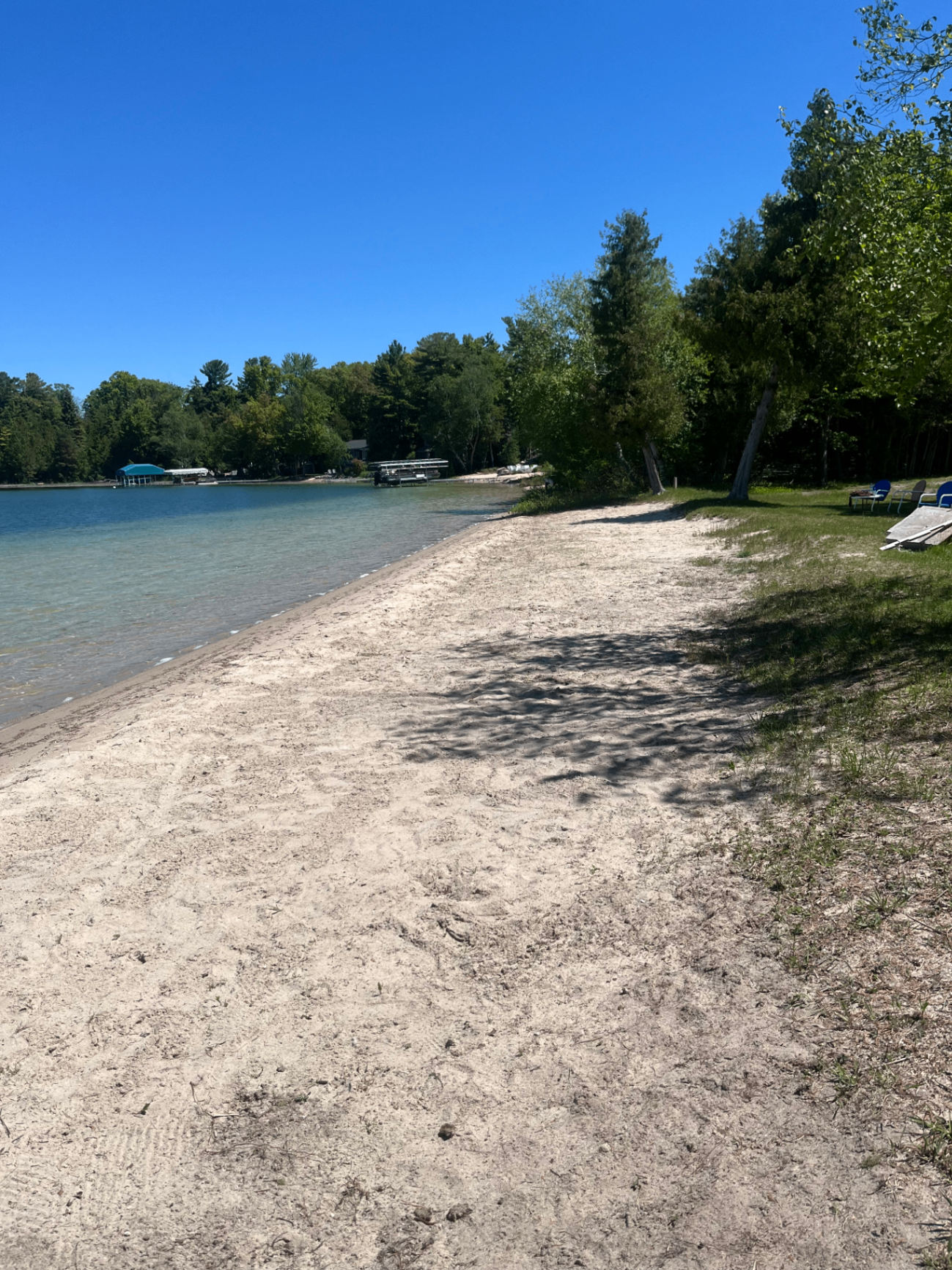 Clean shoreline after service